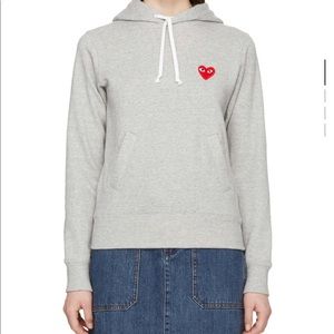 CDG PLAY Grey Hoodie